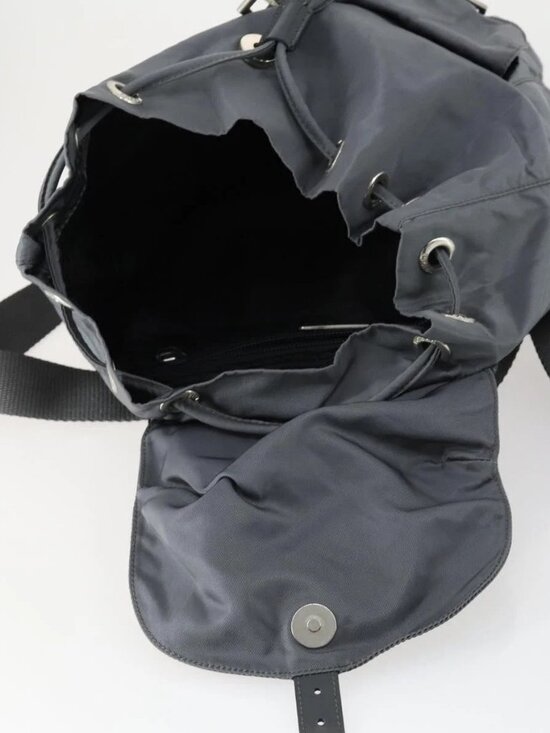PRADA Backpack Nylon Gray Silver Auth gh1547 main image 4